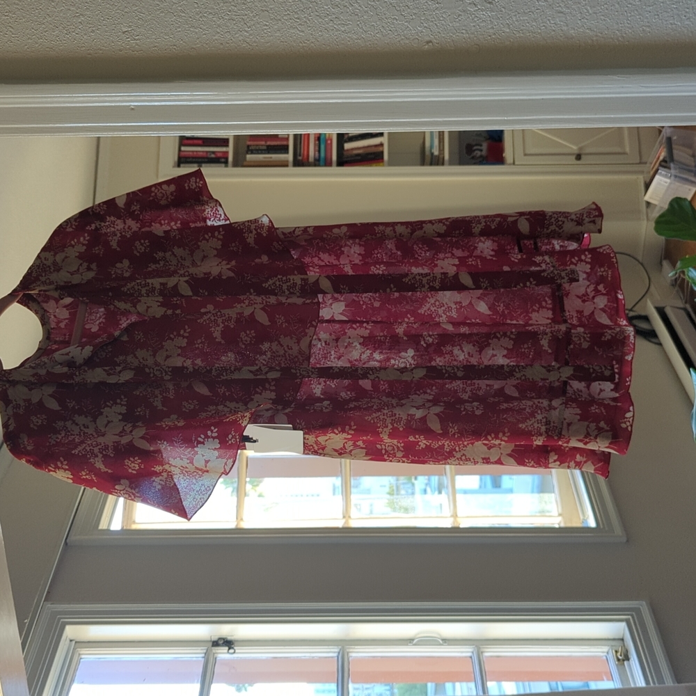 Silk floral red Valentino dress - Picture 2 of 6